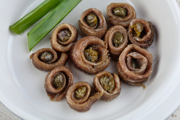 Anchovy with capers