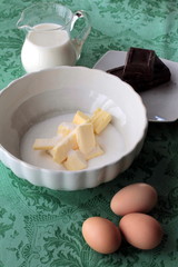 For chocolate pudding ingredients