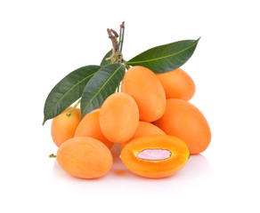 sweet Marian plum thai fruit isolated on white background (Mayon