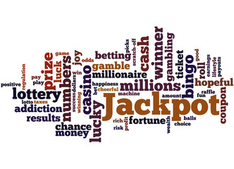 Jackpot, word cloud concept 3