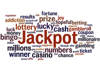 Jackpot, word cloud concept 6