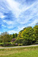 Fototapeta na wymiar House in the park near Leeds Castle in Kent