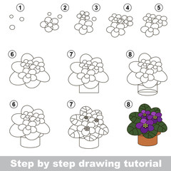 Violet. Drawing tutorial.
