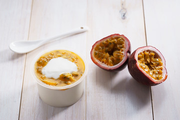 passion fruit yogurt.