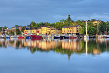 Fototapeta na wymiar Skeppsholmen island in Stockholm city in summer.