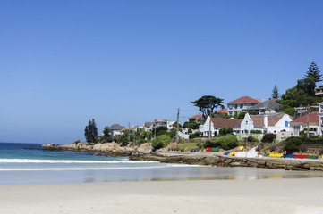 Beautiful island scenery and blue sky background