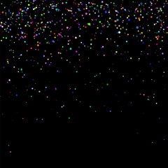 Colorful Confetti Isolated on Black Background