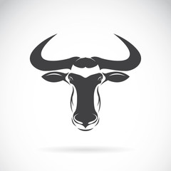 Vector of wildebeest head design. Animals.