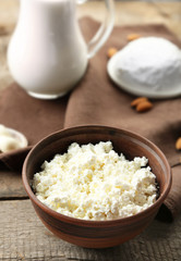 Conception of dairy food on table