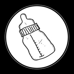 Simple doodle of a babies milk bottle