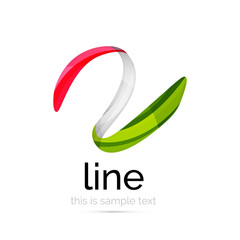 Swirl wavy ribbon, abstract concept