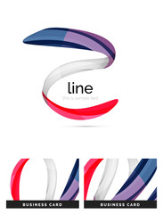 Swirl wavy ribbon, abstract concept