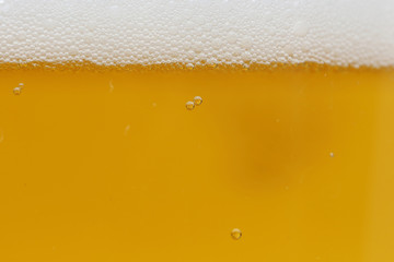 background of beer in the glass