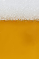 background of beer in the glass