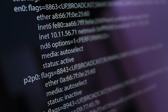Web site codes on computer monitor.