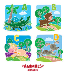 Animals alphabet or ABC.