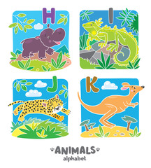 Naklejka premium Animals alphabet or ABC.