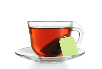 Cup of tea, isolated on white