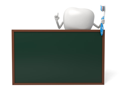 The tooth and a blackboard