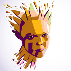 Smart person concept, human head exploding 