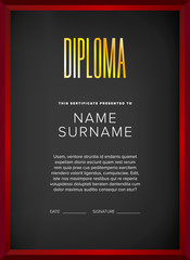Diploma, certificate design template