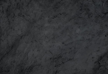 Black natural slate stone texture or background.