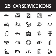 car service icons set