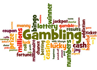 Gambling, word cloud concept 2