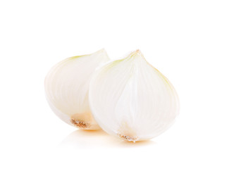 white onion on white background