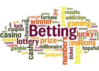 Fototapeta premium Betting, word cloud concept 2