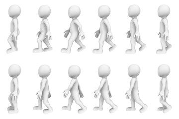 3d walking cycle (3d character animation)