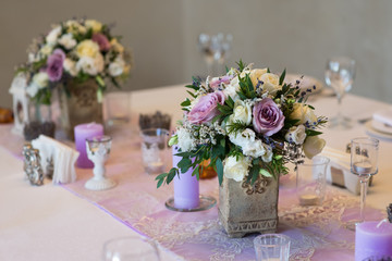 lilac bouquet, wedding floristry and decoration
