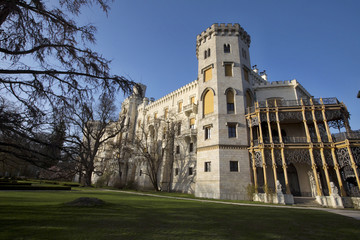 Fototapeta premium Gardens and Castle in Hluboka nad Vltavou, Czech Republic