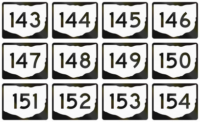 Collection of Ohio Route shields used in the United States