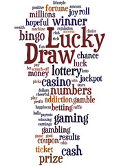 Lucky Draw, word cloud concept 2