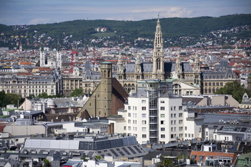 Fototapeta na wymiar Aerial view of Vienna from Stephansdom