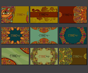 Ethnic colored business card set