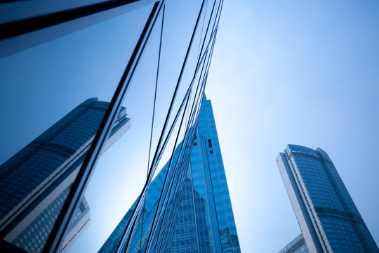 Exterior Of Glass Commercial Building