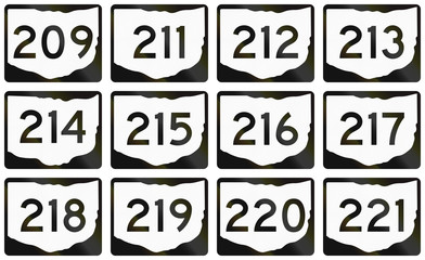 Collection of Ohio Route shields used in the United States