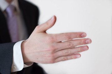 Obraz premium Hand zum Händedruck reichen, business