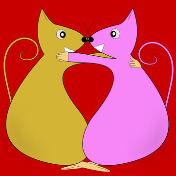 Pareja de ratas macho y hembra