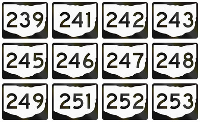 Collection of Ohio Route shields used in the United States