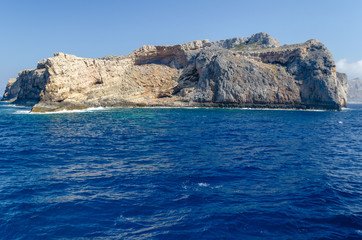 The rocky coast of the Mediterranean sea