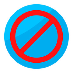 Sign ban isolated round