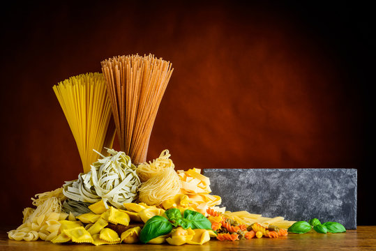 Italian Pasta and Copy Space