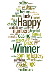 Happy Winner, word cloud concept 4