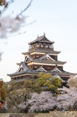 Fototapeta premium 広島城 夕景