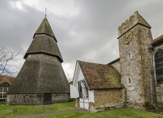 Fototapeta na wymiar St Augustines Church, Brookland, Kent