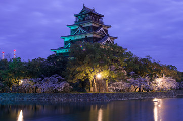 広島城ライトアップ