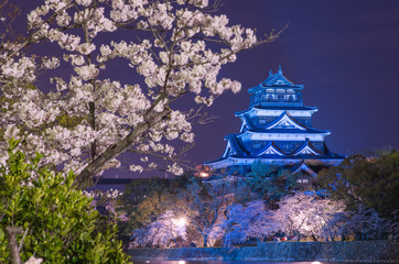 広島城ライトアップ